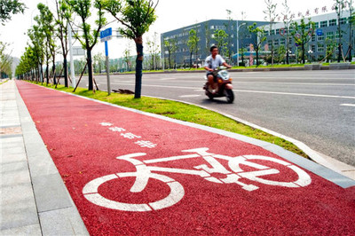 塑胶非机动车道