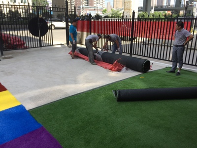 南湖027社区立德幼儿园人造草坪活动区